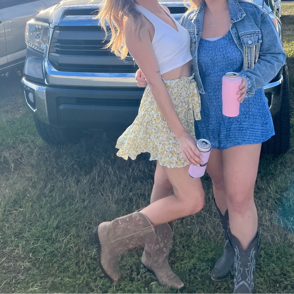 Yellow Floral Skirt